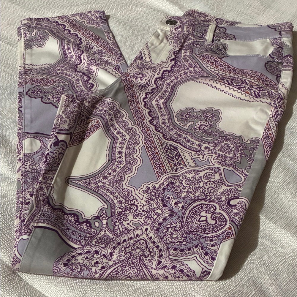 Women's Purple Patterned Jeans